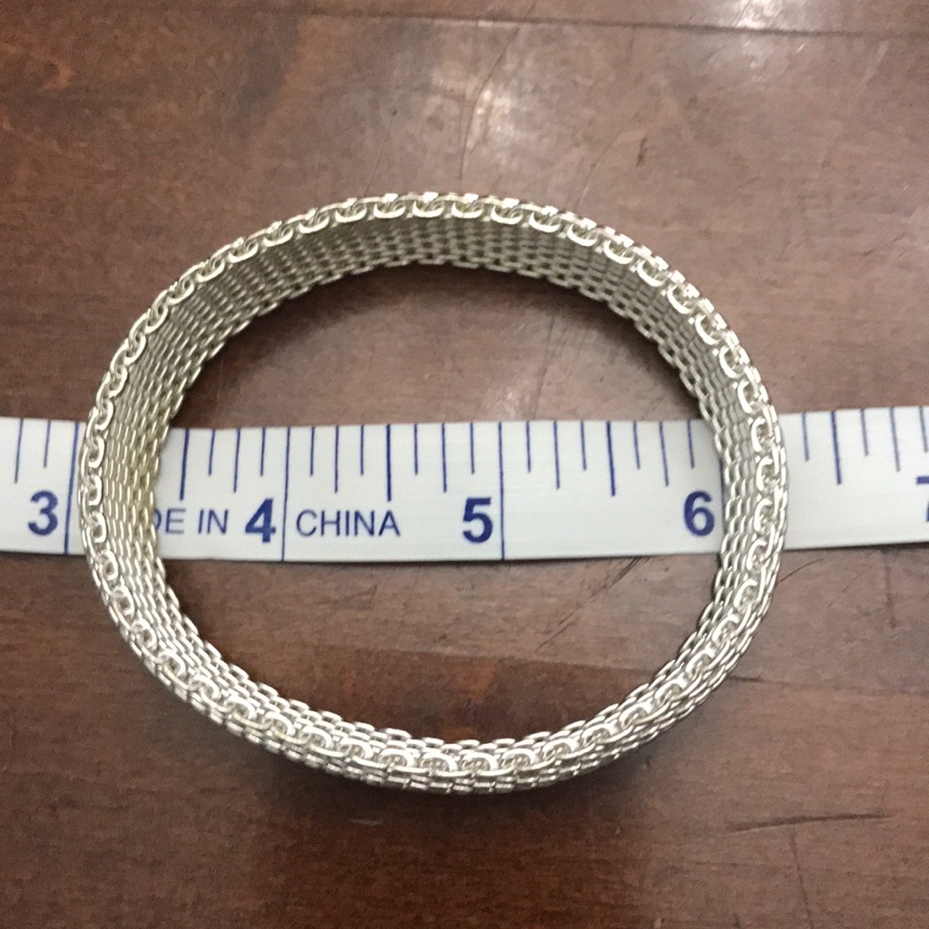 Silver Mesh Bangle.